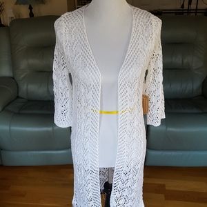 NWT Green Dragon Cotton Crochet Beach Cardigan XS